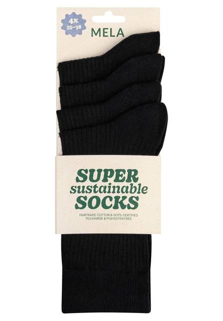 Melawear Gerippte Socken 4er Pack Hotsell