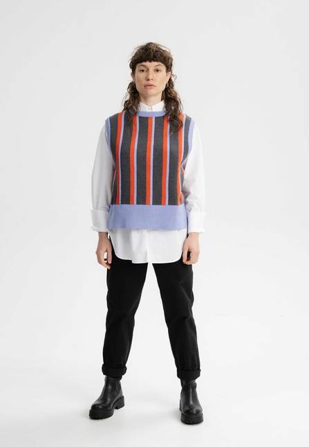 Melawear Damen Jacquard Strick Pullunder JAMUNA im Angebot