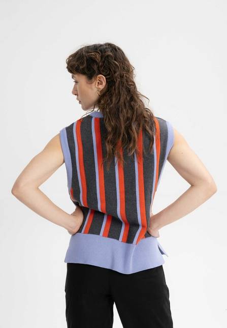 Melawear Damen Jacquard Strick Pullunder JAMUNA im Angebot