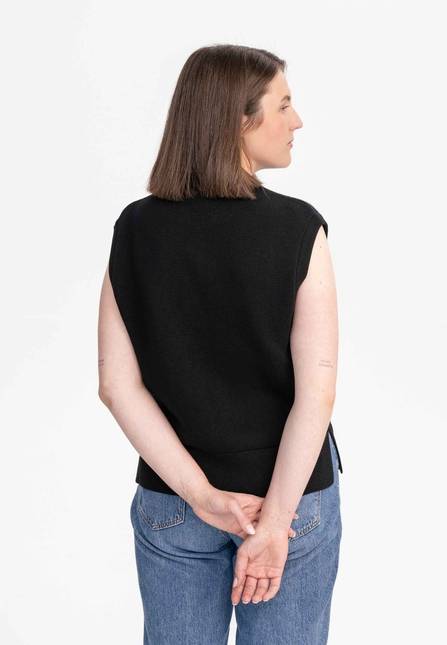 Melawear Damen Jacquard Strick Pullunder JAMUNA Schlussverkauf