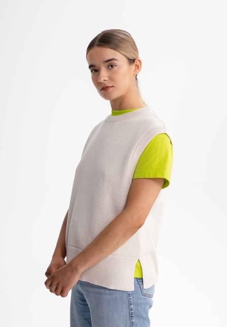 Melawear Damen Jacquard Strick Pullunder JAMUNA Saisonale Angebote