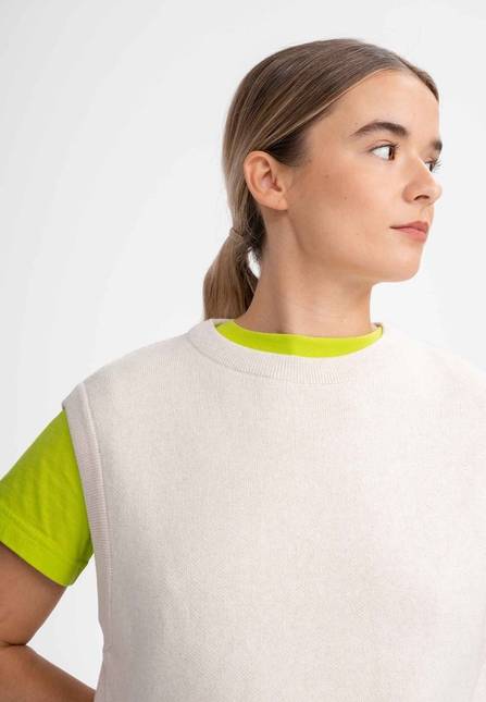 Melawear Damen Jacquard Strick Pullunder JAMUNA Saisonale Angebote