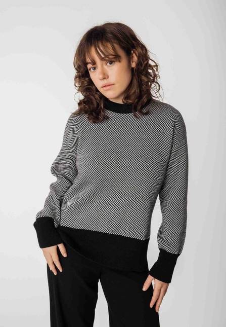Melawear Jacquard Strickpullover FAIZA