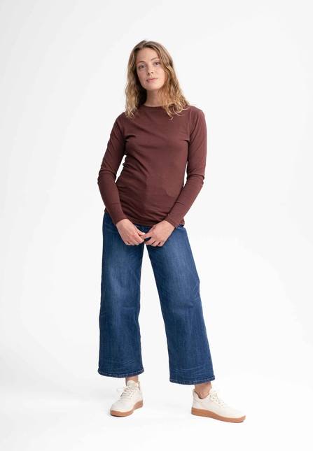 Melawear Damen Basic Langarmshirt DHIVYA Schlussverkauf
