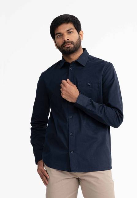 Melawear Herren Twill Hemd ASHUTOSH