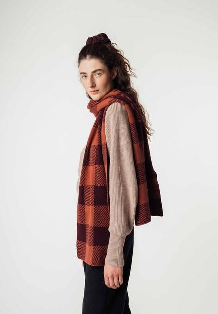 Melawear Jacquard Rippstrick Schal ASMEE Sonderangebote