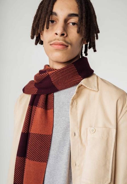 Melawear Jacquard Rippstrick Schal ASMEE Sonderangebote