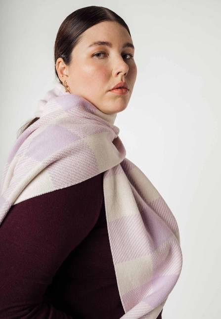 Melawear Jacquard Rippstrick Schal ASMEE Schlussverkauf