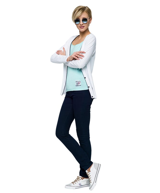 Nebulus Spaghetti Träger Top BIANCA Damen im Angebot