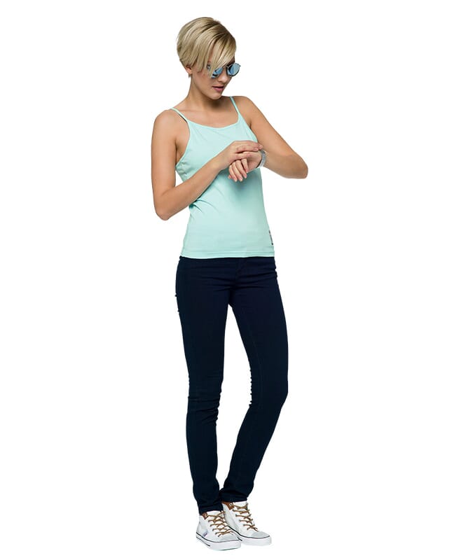 Nebulus Spaghetti Träger Top BIANCA Damen im Angebot