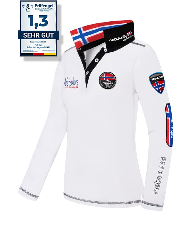 Nebulus Poloshirt langarm BENTY Damen im Angebot