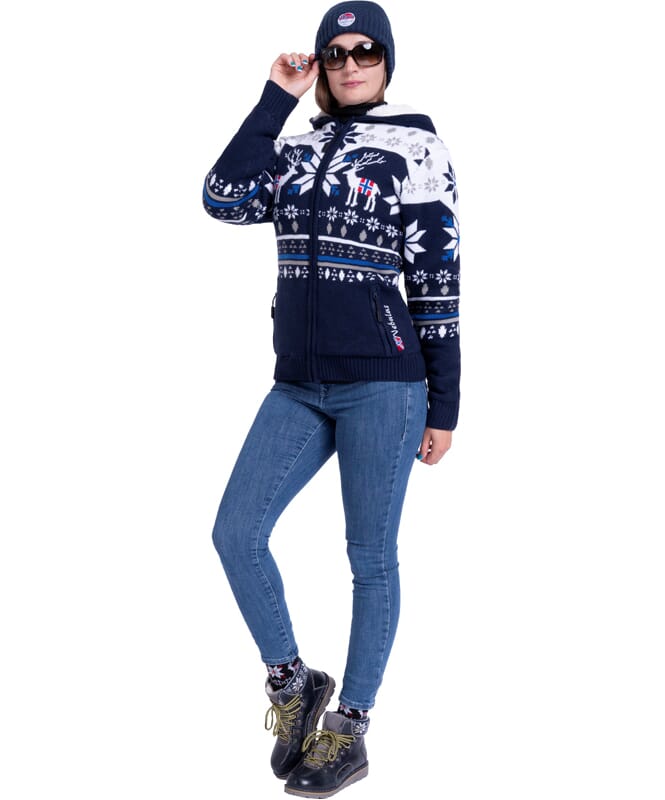 Nebulus Norweger Jacke Hoody mit Teddyfell NORON Damen Auslauf