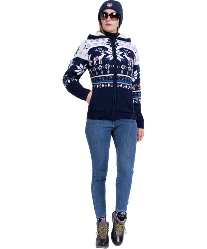 Nebulus Norweger Jacke Hoody mit Teddyfell NORON Damen Auslauf