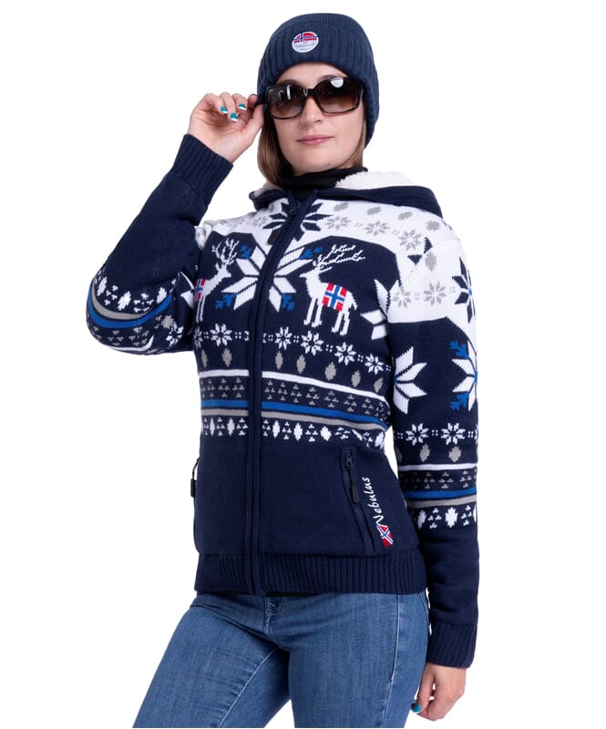 Nebulus Norweger Jacke Hoody mit Teddyfell NORON Damen Auslauf