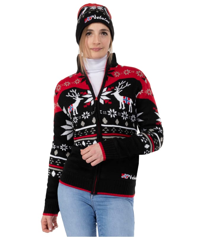 Nebulus Norweger Strickjacke mit Teddyfell SVERRE Damen Günstiger Verkauf