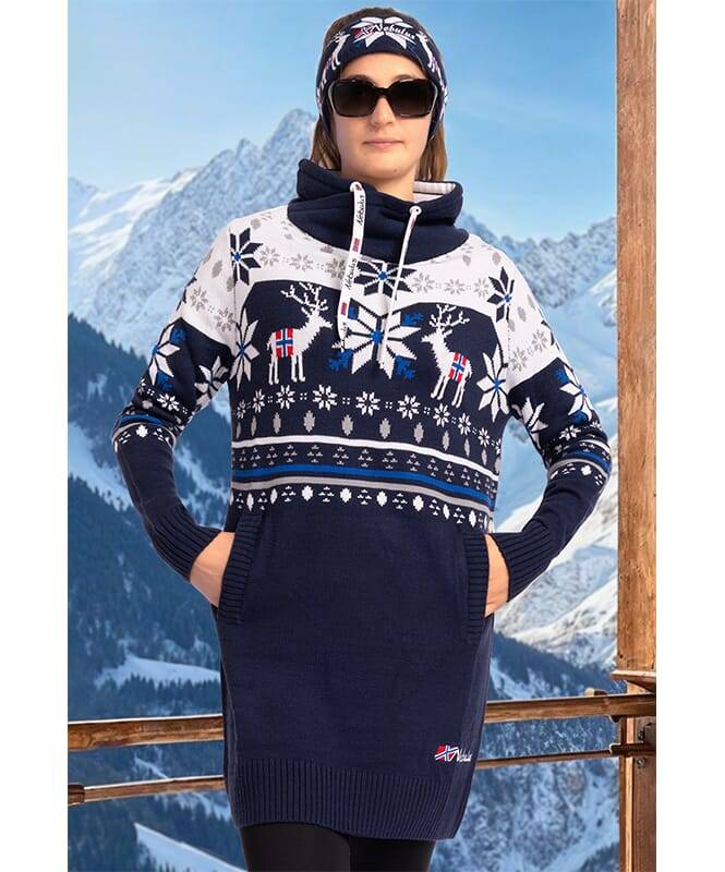 Nebulus Norweger Strickkleid FINALY Damen Outlet