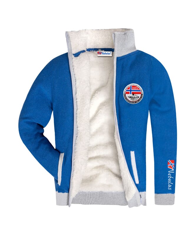 Nebulus Norweger Strickjacke mit Teddyfell STORY Herren im Angebot
