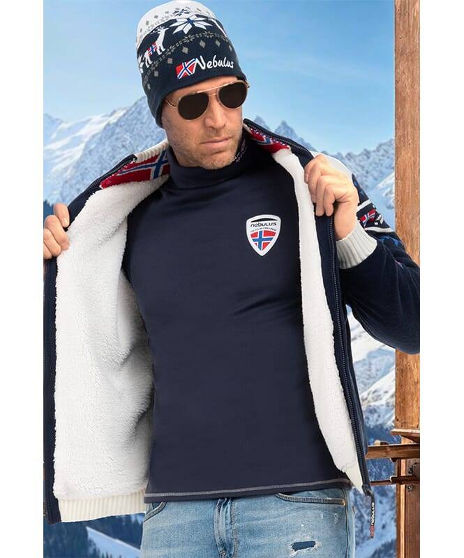 Nebulus Norweger Strickjacke mit Teddyfell CANADIAN Herren Meist gekauft