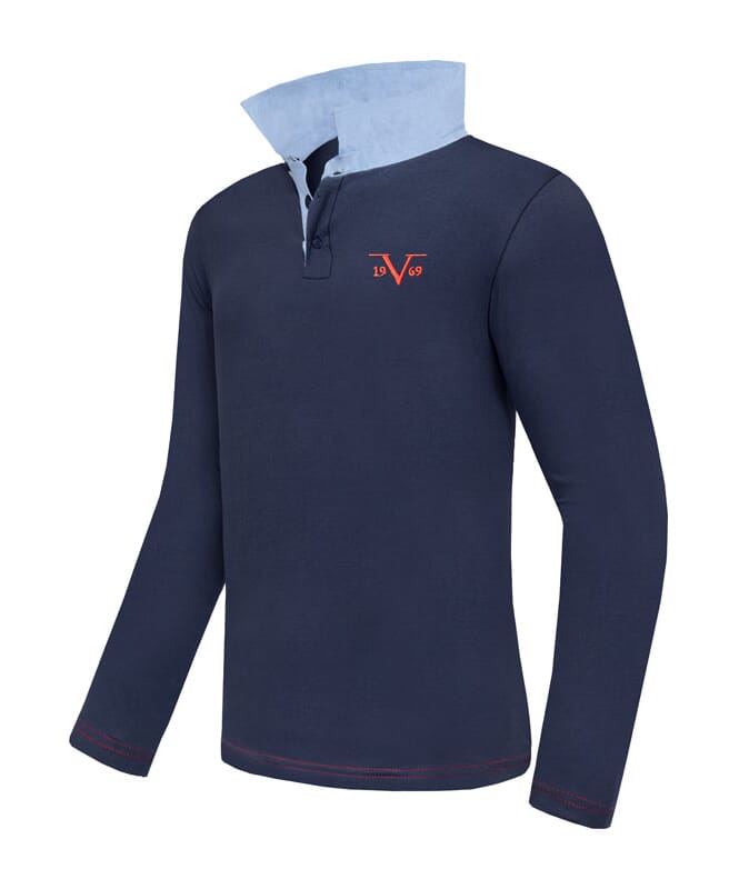 Nebulus 19V69 Langarm Poloshirt Herren im Angebot
