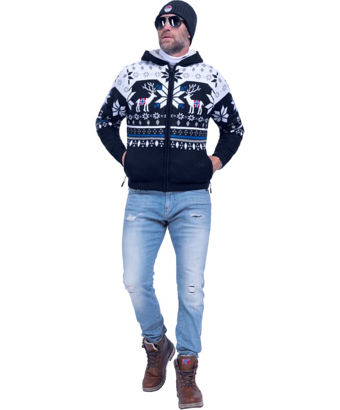 Nebulus Norweger Jacke Hoody mit Teddyfell NORON Herren Blitzverkäufe
