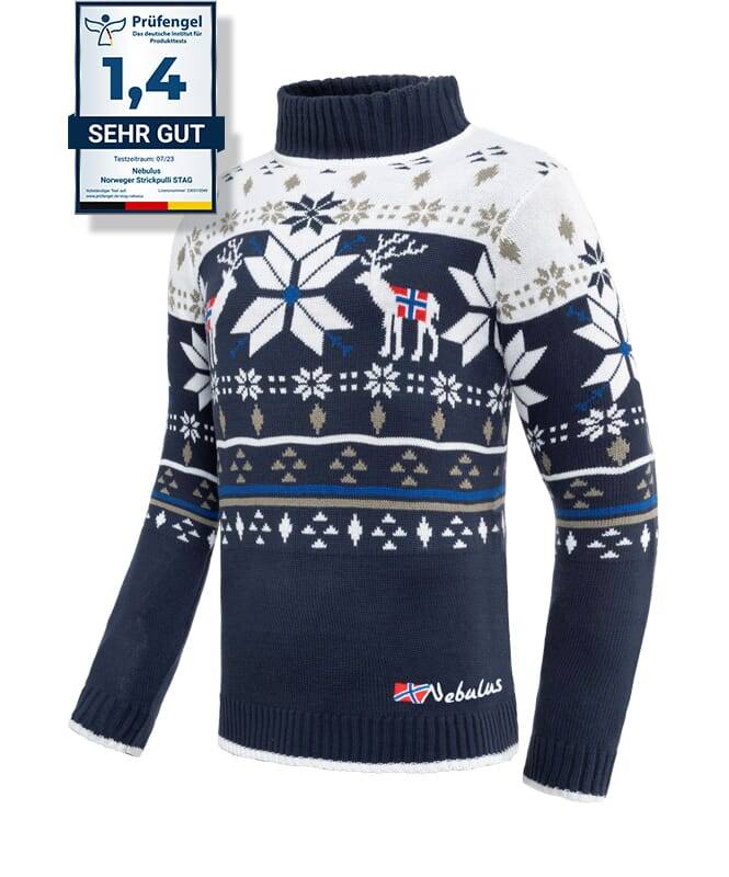 Nebulus Norweger Strickpullover STAG Herren Schlussverkauf