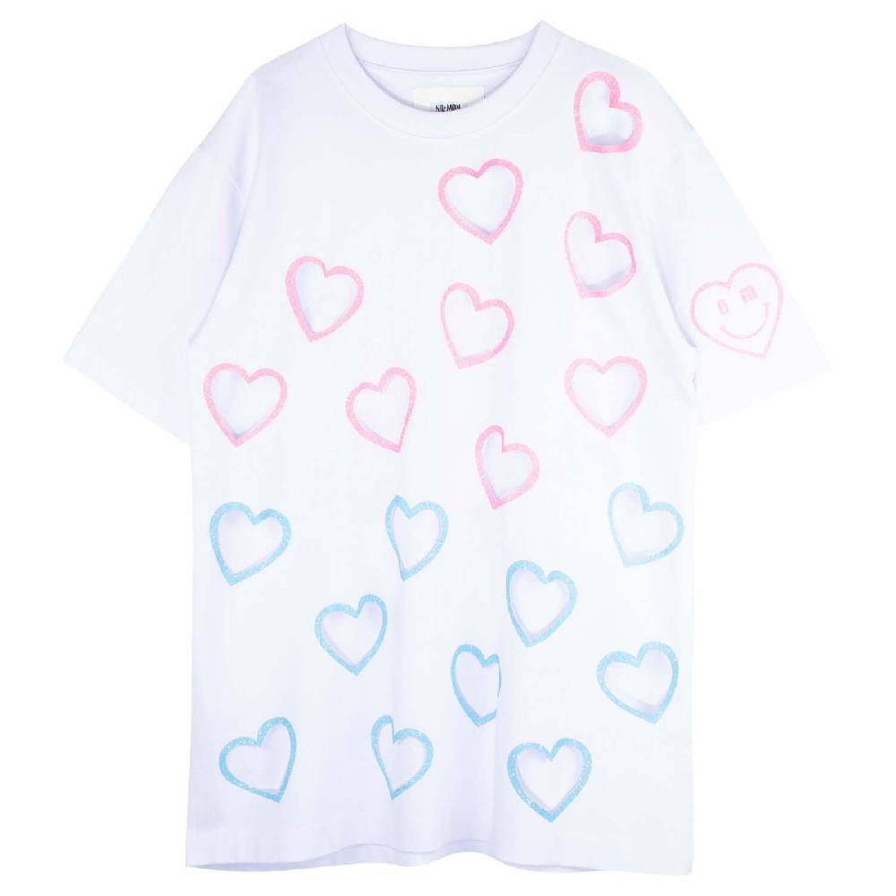 NIL+MON Oversize Tee "Flying Hearts" im Angebot