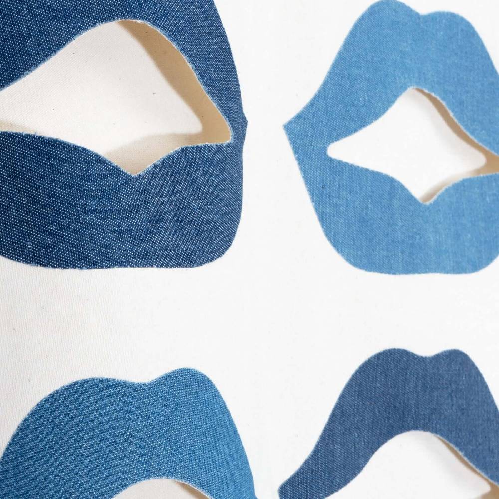 NIL+MON Oversize Tee "Denim Lips" Fabrikverkauf