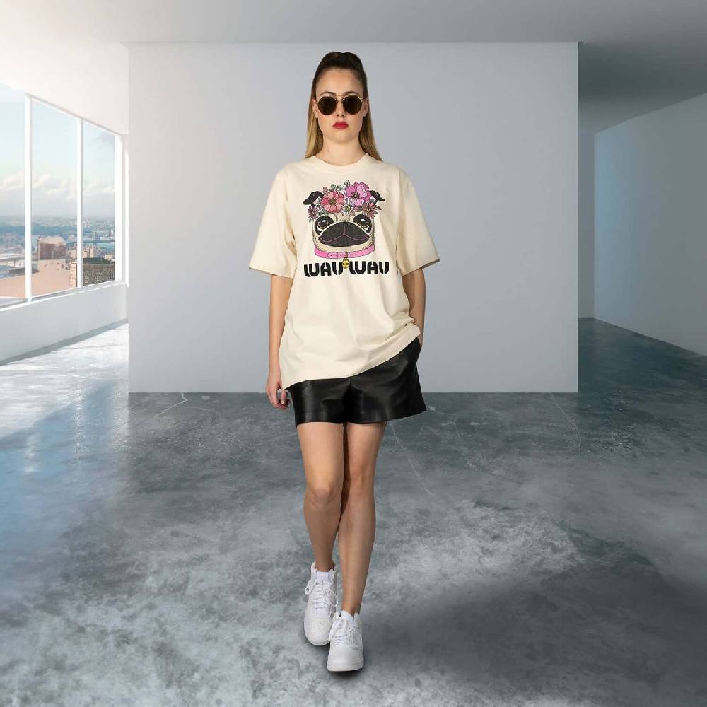 NIL+MON Oversize Tee "TZ FLWR Wau"