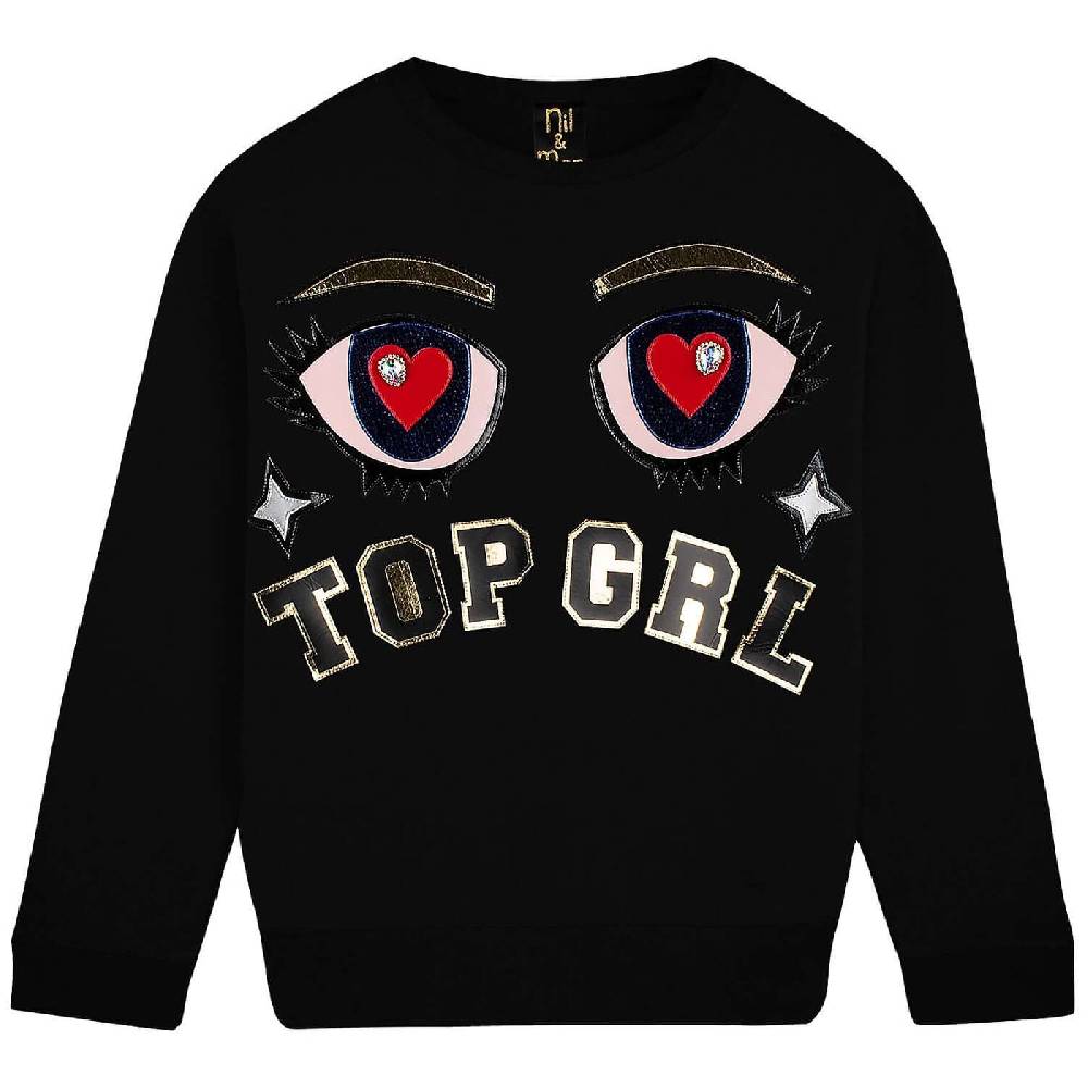 NIL+MON Sweatshirt "Top GRL" Auslauf