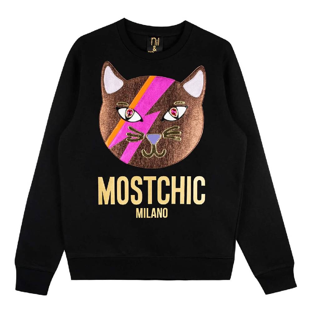 NIL+MON Sweatshirt "Chic Cat Gold" Blitzverkäufe