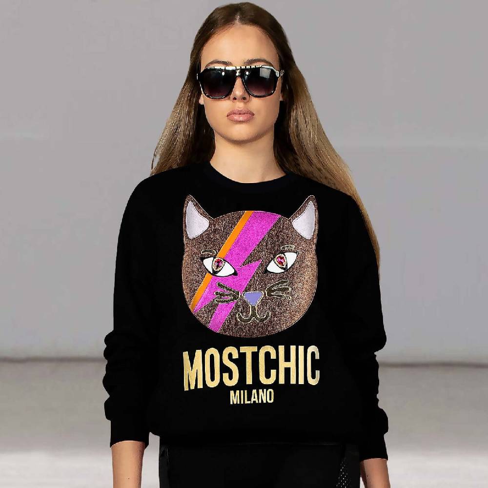 NIL+MON Sweatshirt "Chic Cat Gold" Blitzverkäufe