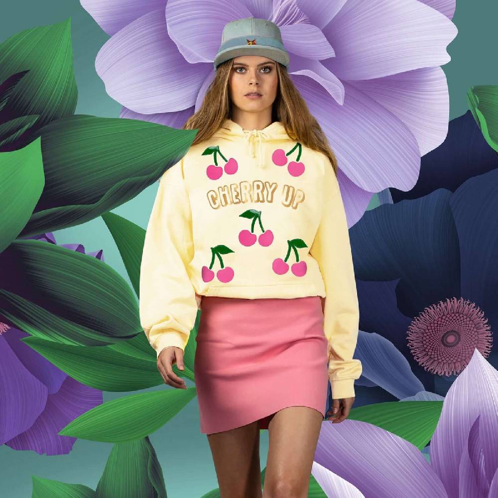 NIL+MON Hoodie "Cherry Up" Fabrikverkauf