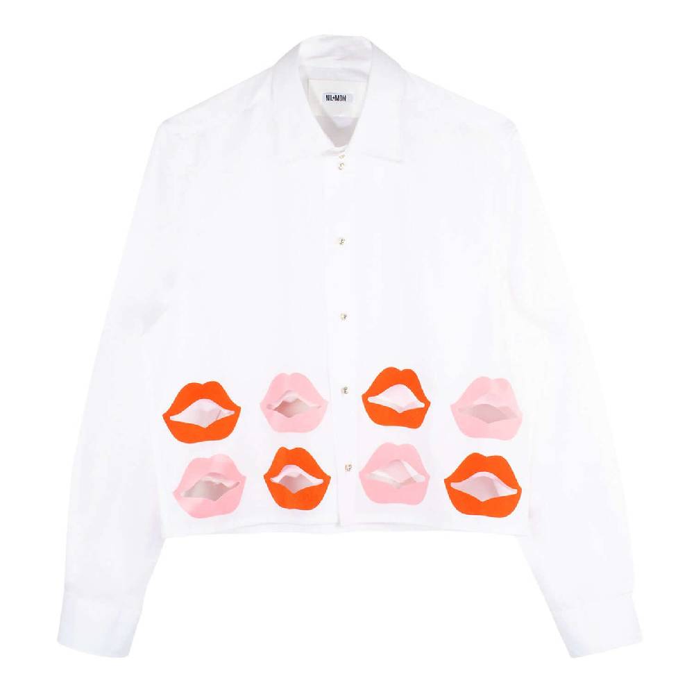 NIL+MON Crop Shirt "Lips" Outlet