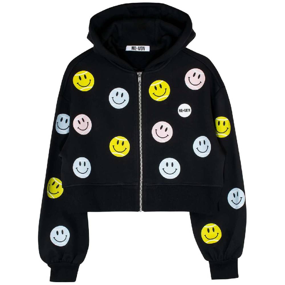 NIL+MON Crop Zip Hoodie "T-Ball" Meist gekauft
