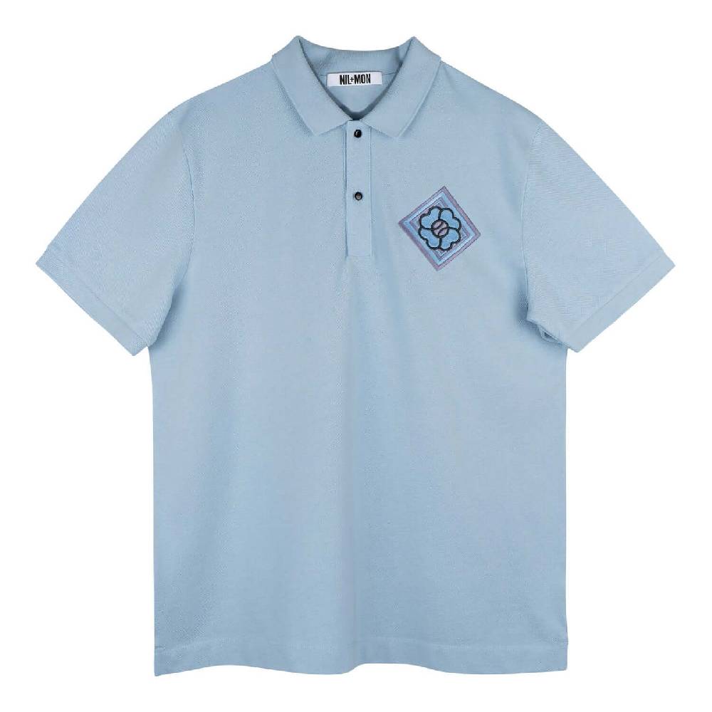NIL+MON Polo Shirt "Clover Blue" Schlussverkauf
