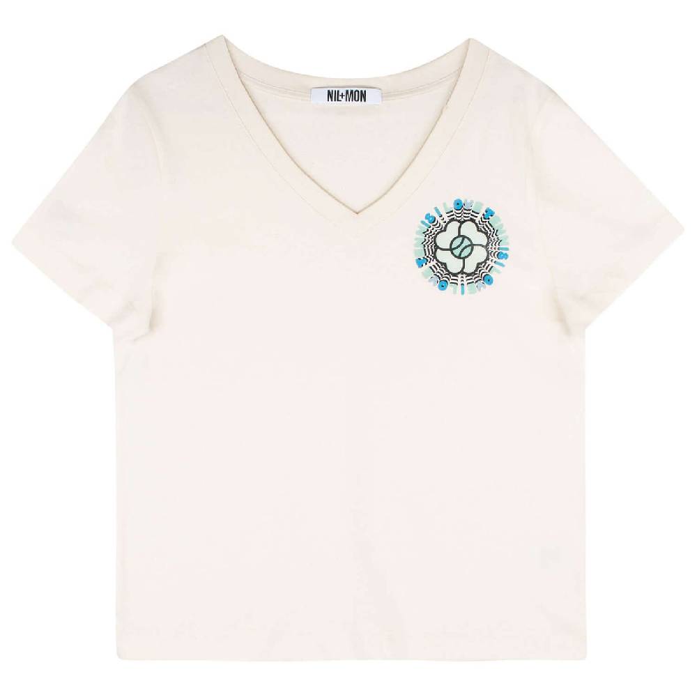 NIL+MON V-Neck Shirt "Circle Blue" Angebote