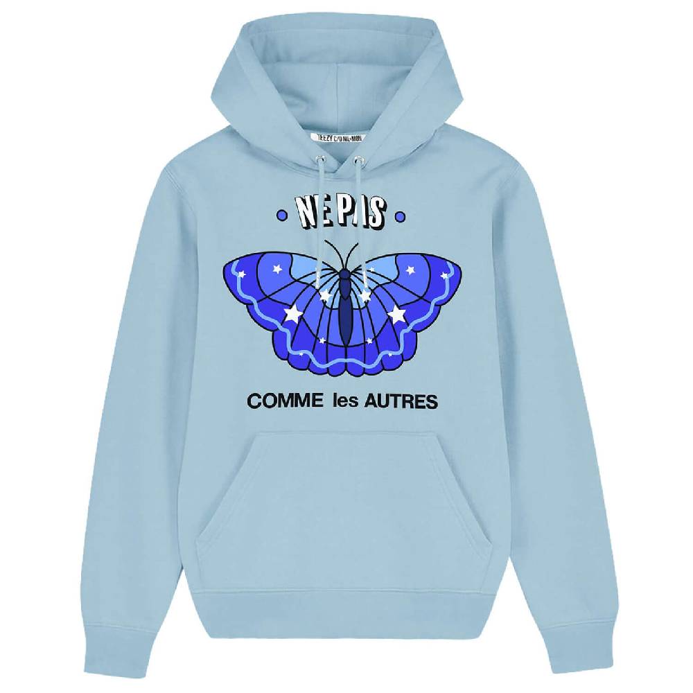 NIL+MON Hoodie "TZ Ne Pas Blue" Günstiger Verkauf