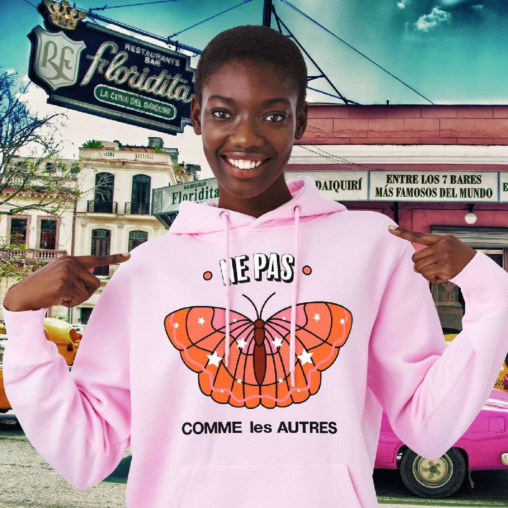 NIL+MON Hoodie "TZ Ne Pas Red" Fabrikverkauf