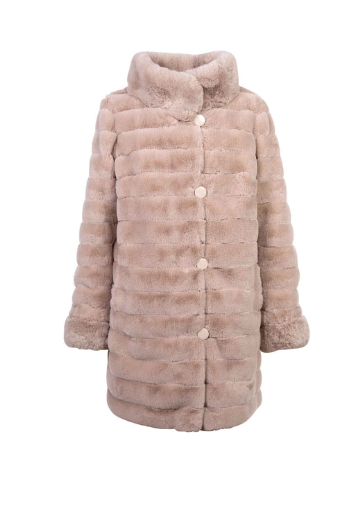 Petite M. Kunstpelz Jacke zum Wenden Creme Verkauf