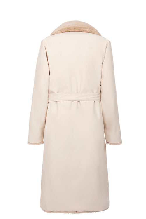 Petite M. Kunstfell Trenchcoat zum Wenden in Creme Meist gekauft