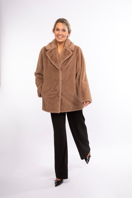 Petite M. Kunstfell Jacke Braun Verkauf