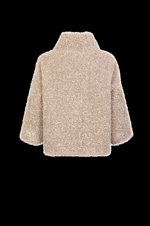 Petite M. Teddyfell Kurze Jacke in Beige Schlussverkauf