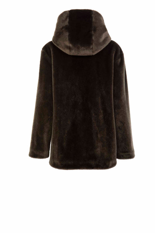 Petite M. Kunstfell Jacke in Dunkel-Oliv Günstiger Verkauf