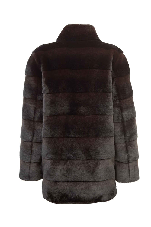 Petite M. Kunstfell Jacke Nerzoptik Schwarzbraun Angebote