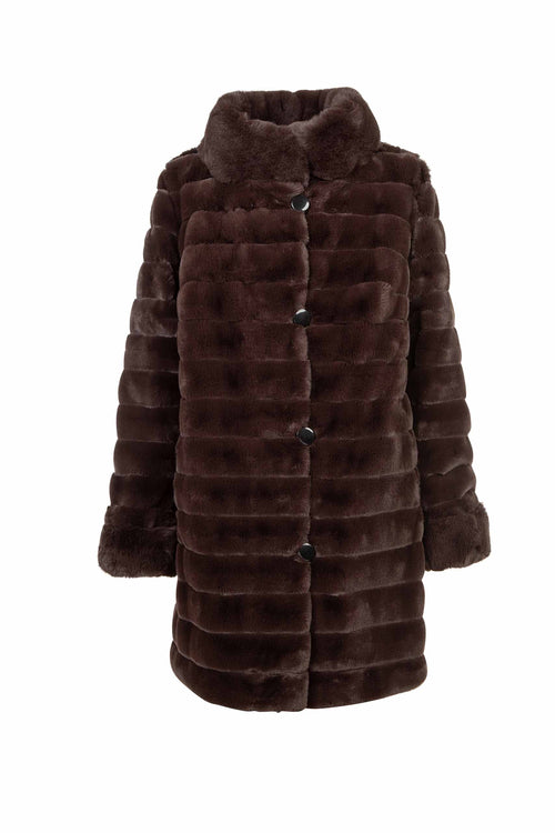 Petite M. Kunstpelz Jacke zum Wenden Schwarz - Braun Hotsell