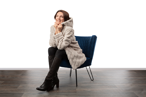 Petite M. Leichte Kunstpelz Jacke mit Kapuze Günstiger Verkauf