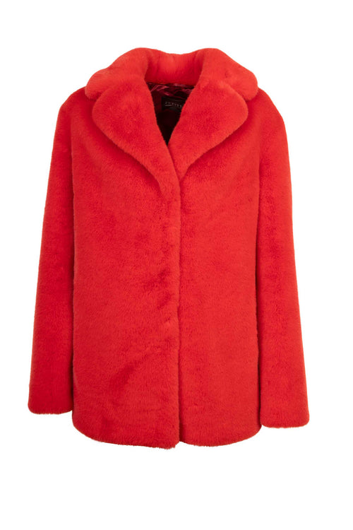 Petite M. Kunstfelljacke Rot Blitzverkäufe