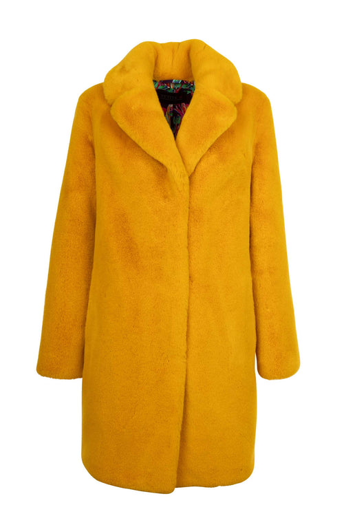 Petite M. Kunstfelljacke Gelb im Angebot