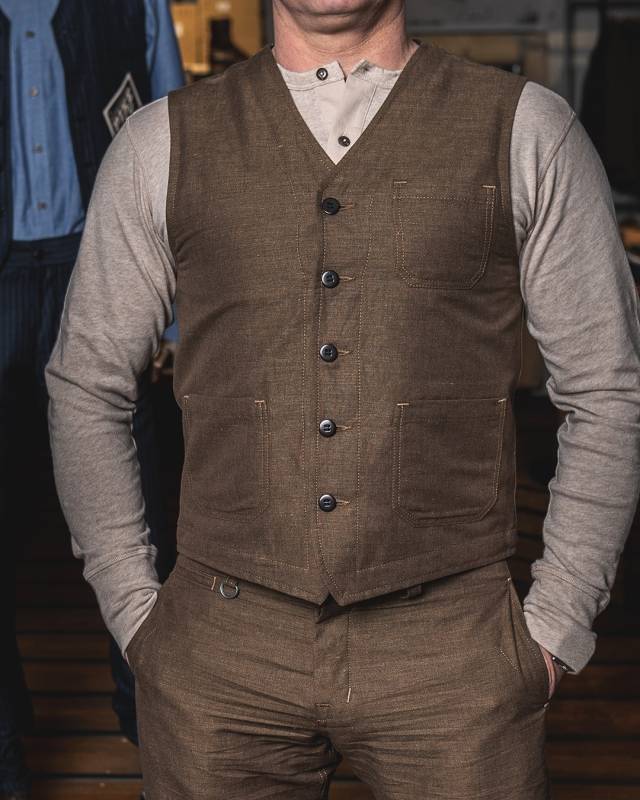 Pike Brothers 1937 Roamer Vest Raymond brown im Angebot