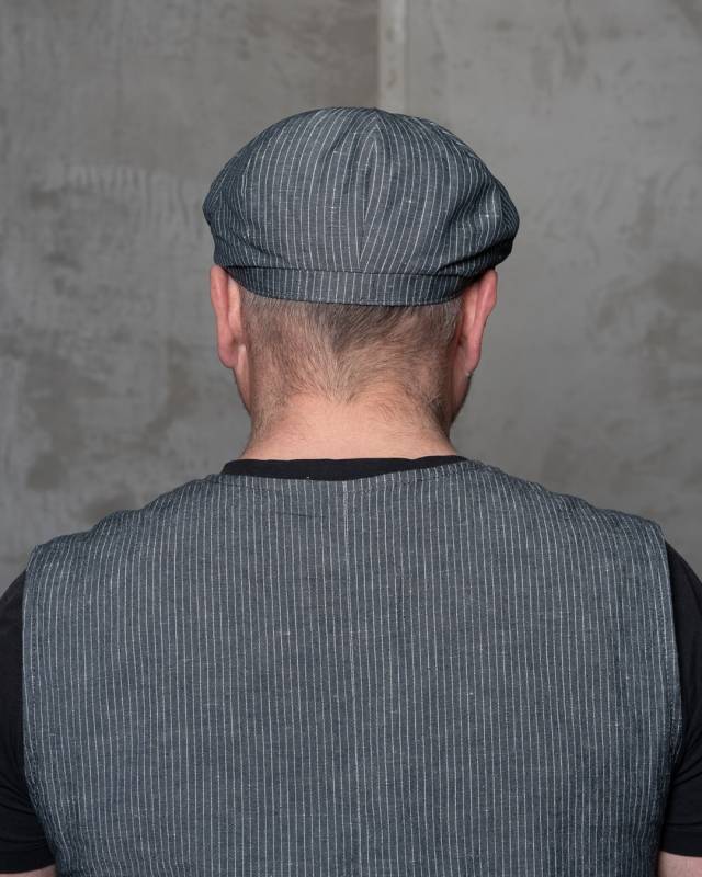 Pike Brothers 1928 Newsboy Cap grey striped linen Meist gekauft
